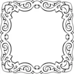 Bloemrijke leeg frame vector afbeelding vierkant