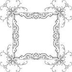 Kalligrafische bloeien frame vector afbeelding