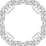 Oval flowery mirror support