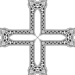 ベクトル画像のヴィンテージ装飾の十字架
