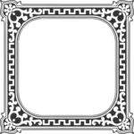 Mirror frame with decoration
