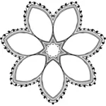 Elemento di disegno vettoriale di forma del fiore