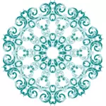 Design cirkel med blommor
