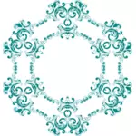 Zelený květinový kruh