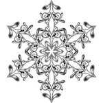 Blommig snöflinga vektorbild