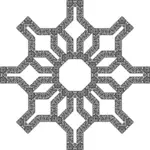 Sneeuwvlok met florale Details