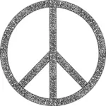 Floral Frieden Zeichen Vektor Bild