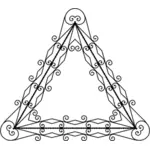 Triangulära sammanflätad ram