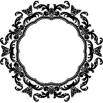 Ronde bloemrijke frame vector afbeelding