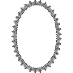 Oval spegel ram