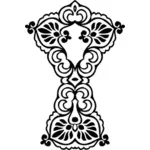 Imagen vectorial de silueta de diseño floral