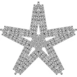 Knitted star vector image
