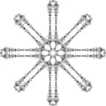 Snø krystall vektor image