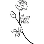 Vintage rose silhouette