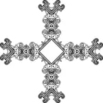 Croix avec des fleurs et des noeuds