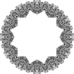 Floral interlocking circle frame