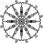 Kreisförmiges Blattdesign