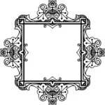 Vintage simetris bingkai gambar vektor