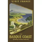 Vektor klip seni vintage perjalanan poster Prancis