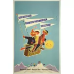 Alpy Bawarskie vintage Podróże obrazu