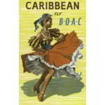 Caribbean travel affisch
