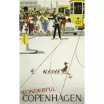 Copenhagen perjalanan vintage gambar yang indah