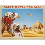 Винтажная туристическая плакат из Египта