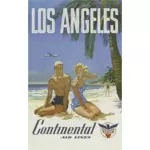 Vintage travel affisch för Los Angeles