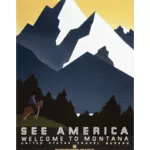 Vintage affisch av Montana