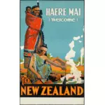 Nowa Zelandia tradycyjny plakat