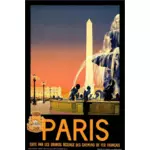 Francouzská vintage cestování plakát