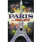 Poster promosi perjalanan vintage Perancis