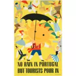 Vektor klip seni Portugese vintage perjalanan poster