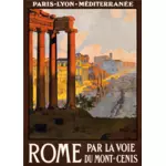 Plakat turystycznych Rzymu
