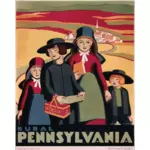 Seyahat poster kırsal Pennsylvania