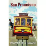 Vintage-mainosjuliste San Franciscosta