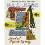 Poster di viaggio del Dakota del sud