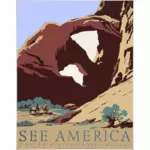 Vedi America poster di viaggio
