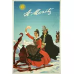 सेंट मोरित्ज़ यात्रा पोस्टर की छवि
