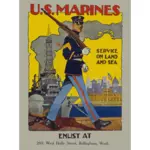 Vintage militär affisch