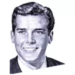 Vintage happy man  vector image
