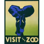 Visite o cartaz de zoo