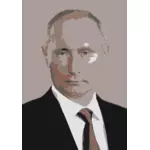Vladimir Putin porträtt vektor ClipArt