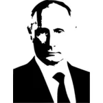 Vladimir プーチン大統領の肖像画のベクトル描画