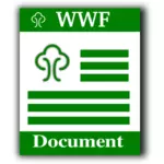 WWF file format komputer ikon vektor gambar