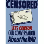 Sensur krig plakat