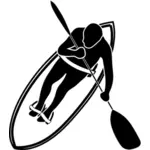 Waveski sport pictograma de desen vector