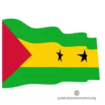 Sao Tomen ja Principen aaltoileva lippu