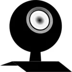Black and white webcam vector graphics