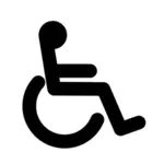 Orang cacat vektor tanda